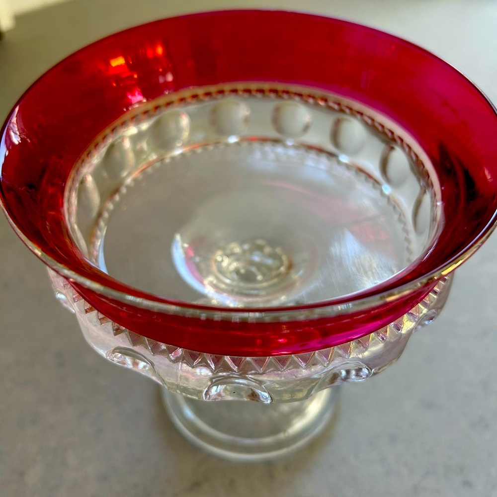 Vintage Pressed Glass Candy Dish